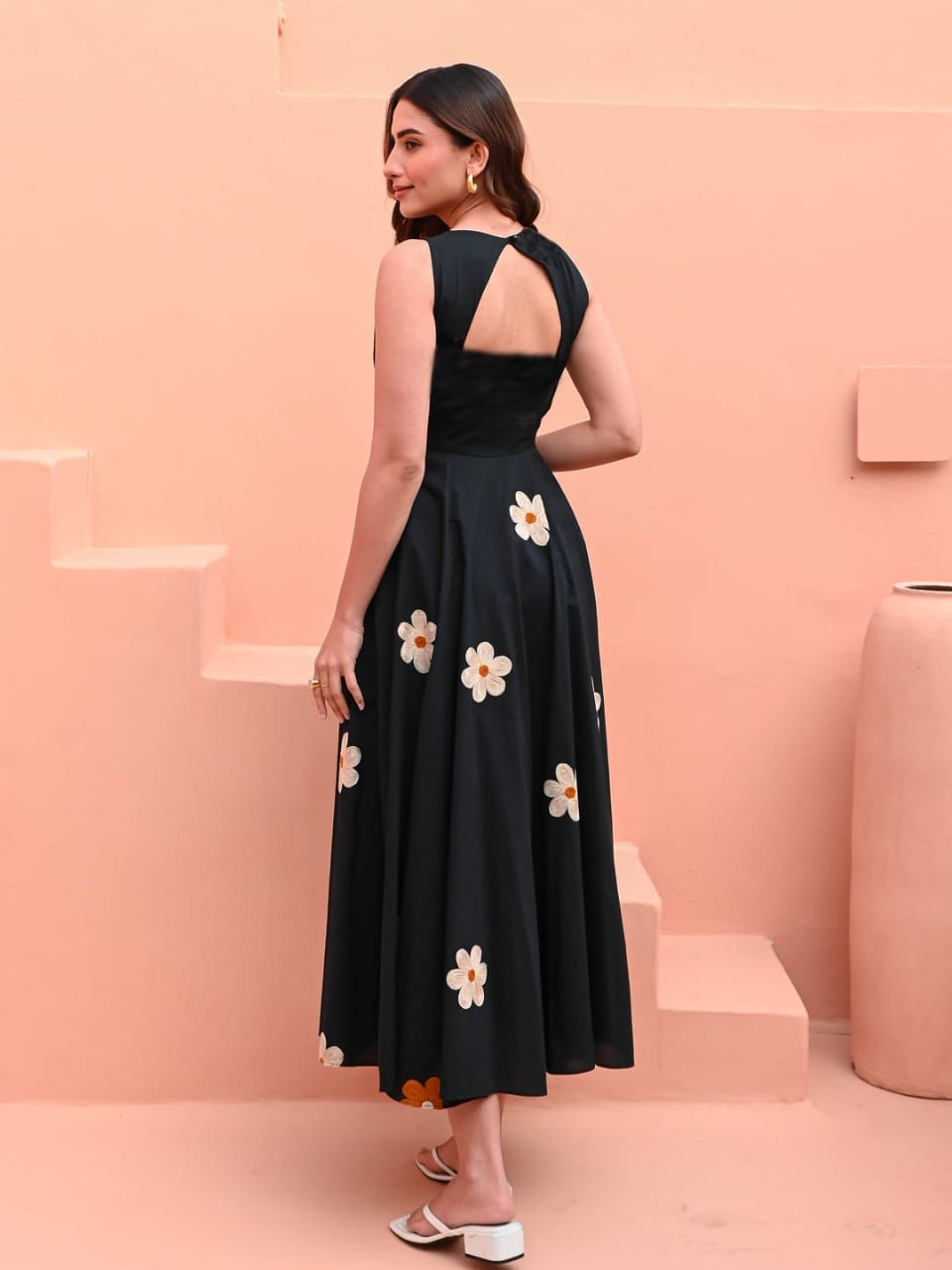 Krishna Creations Floral Printed Gown Dress for Women - Krishna Creations